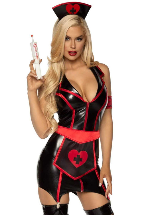 "Naughty Nurse Costume - X-Large - Black/red LA-86926BLKXL"