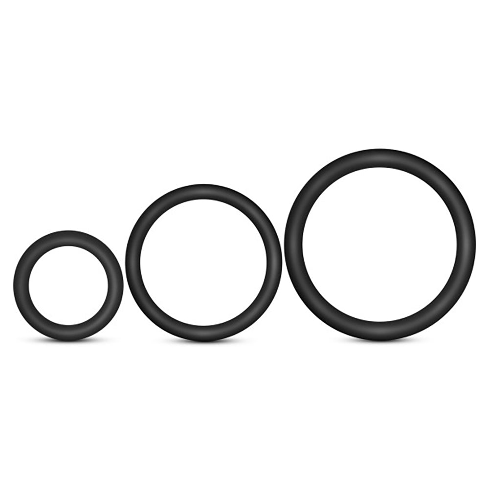"Performance - Vs4 Pure Premium Silicone Cockring Set - Black BL-370815"